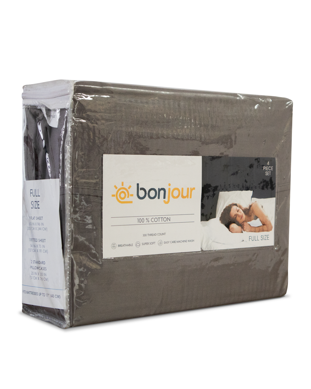 Set de Sábanas Bonjour Queen Gris