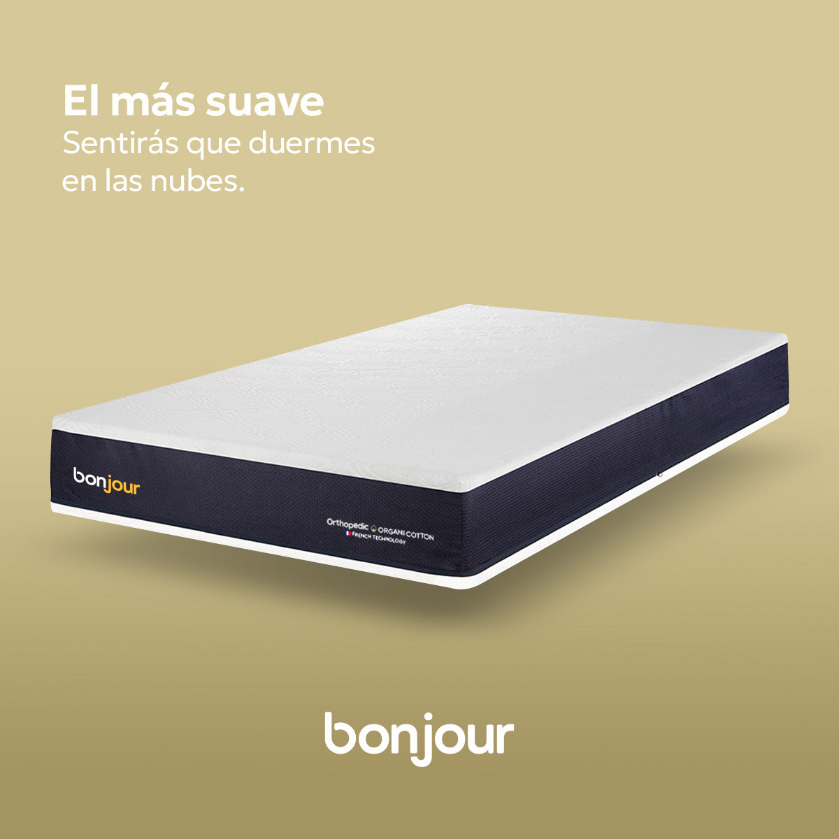 Colchón Bonjour Enrollado Organicotton Dual Side