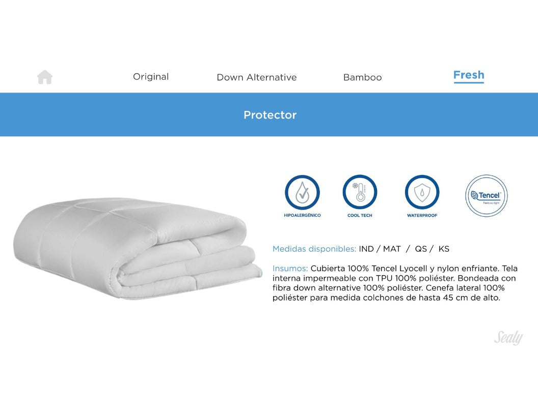 Protector de Colchón Sealy Fresh - Matrimonial
