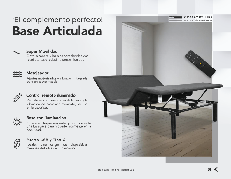 Cama Ajustable Articulada Nordic 4.0