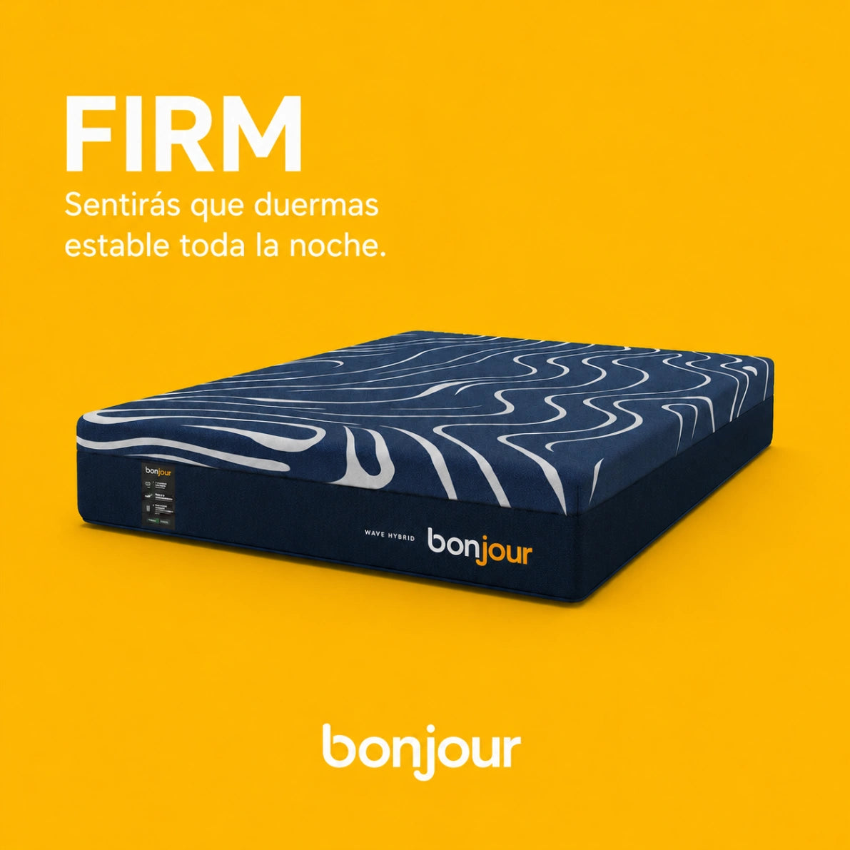 Colchón Bonjour Enrollado Wave Hybrid inBox