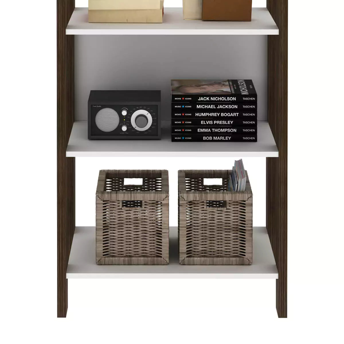 Estanteria Multiuso de Madera 165X65X36 - Blanco Nogal