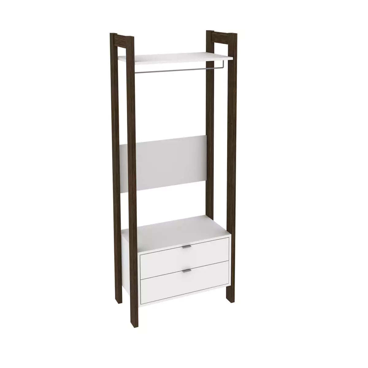 Armario Closet de Madera 165X65X36 - Blanco Nogal