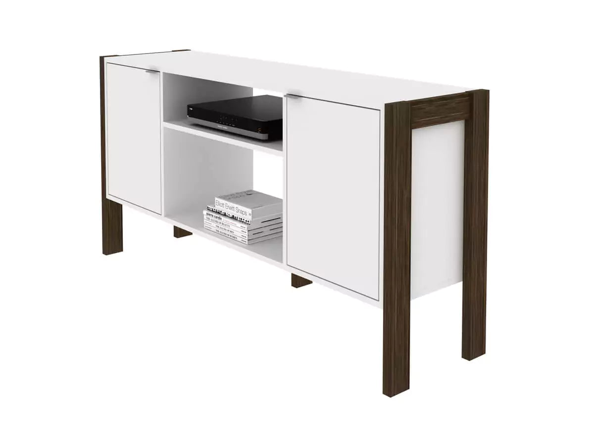 Rack para TV 55" 134x60x36 - Blanco Nogal