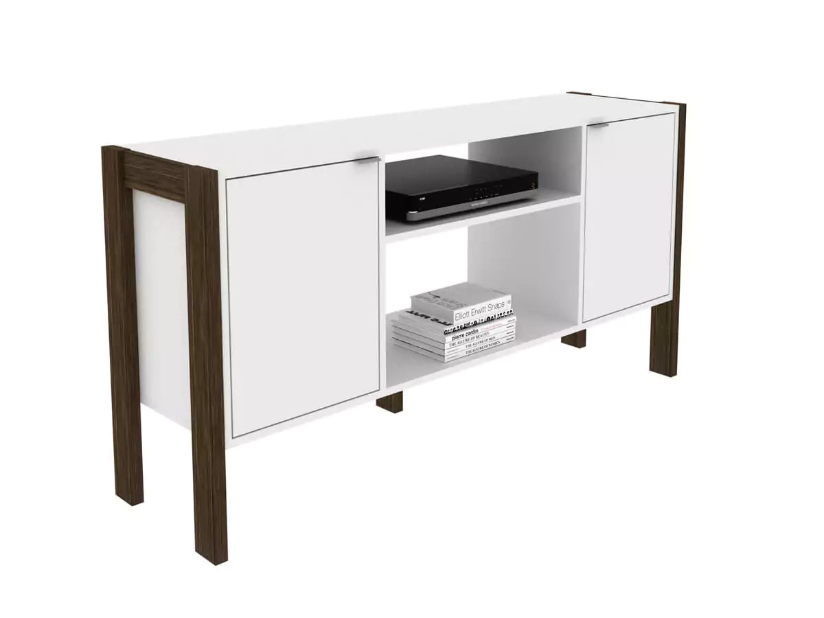 Rack para TV 55" 134x60x36 - Blanco Nogal