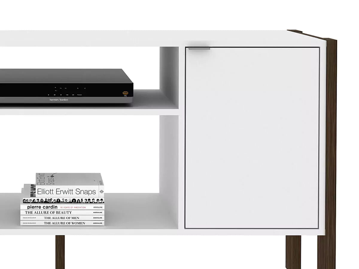 Rack para TV 55" 134x60x36 - Blanco Nogal