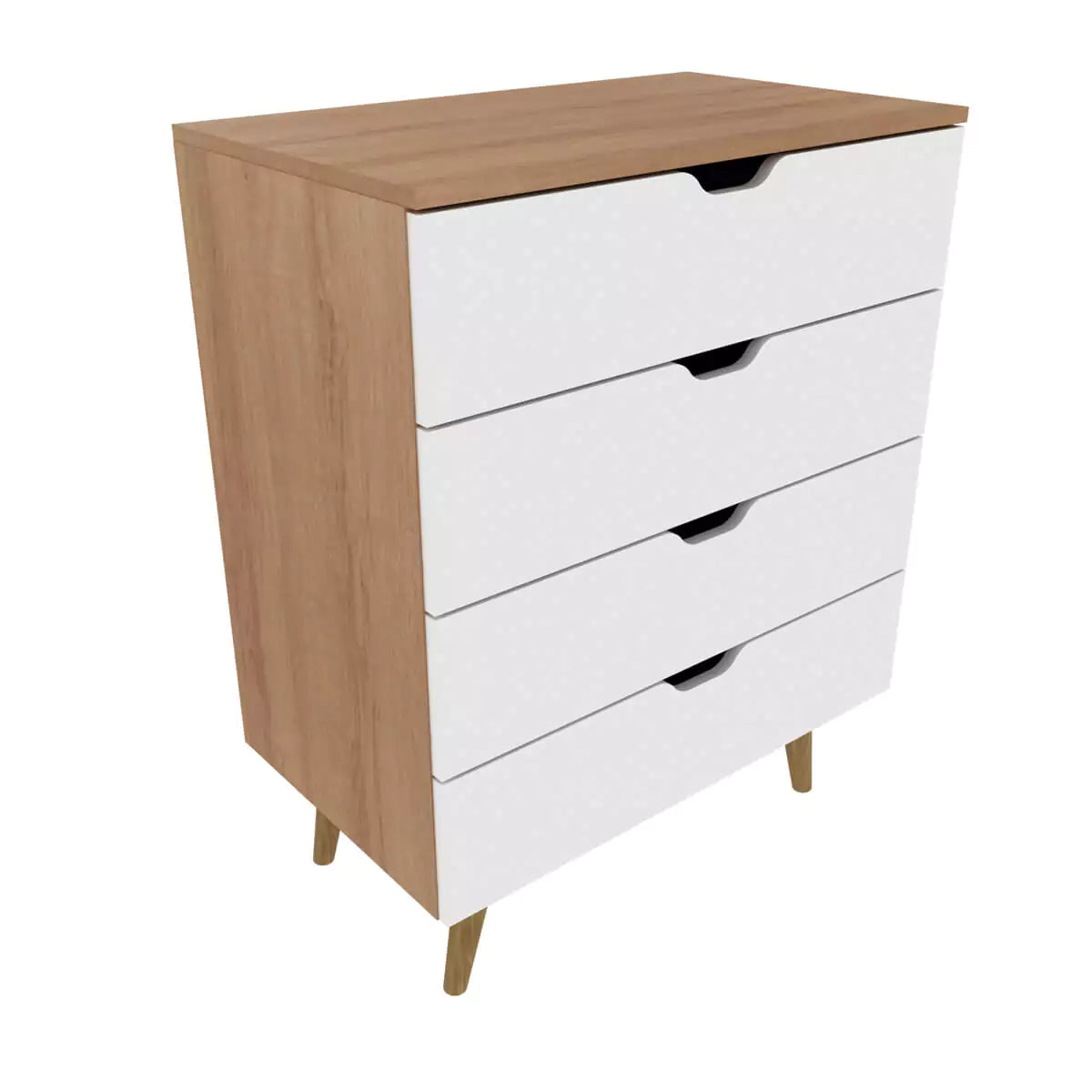 Gavetero 4 Cajones 68x93x41 - Almendra Blanco