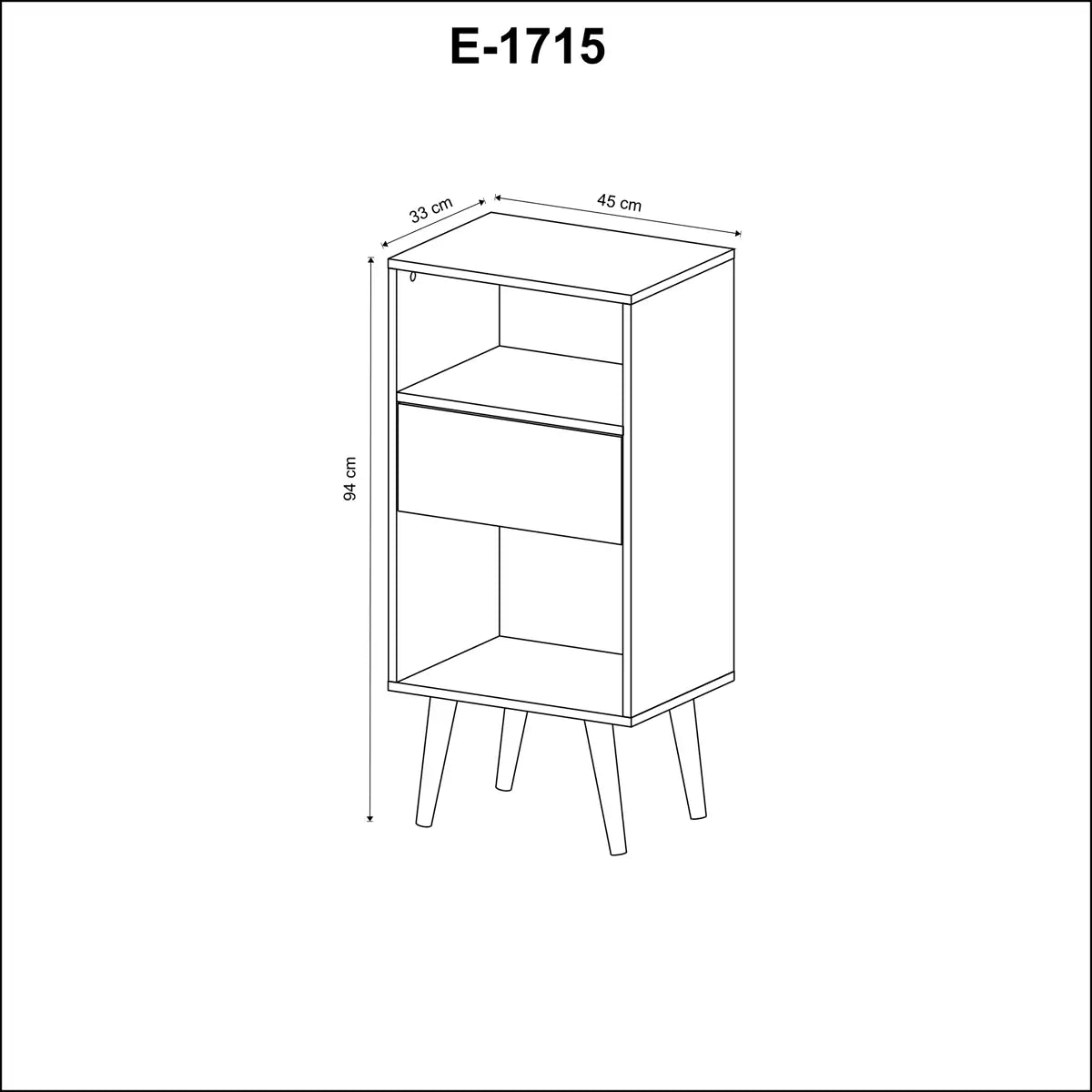 Estante para Sala 1 Caón 45x94x33 - Natural Blanco